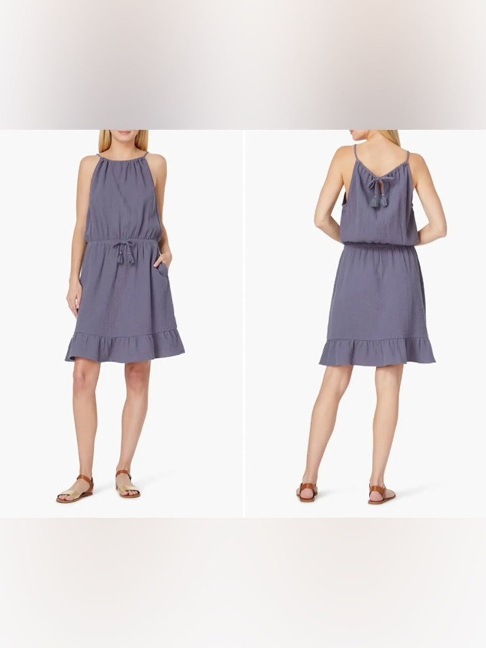 C&C California Kaelyn Gauze Halter Dress